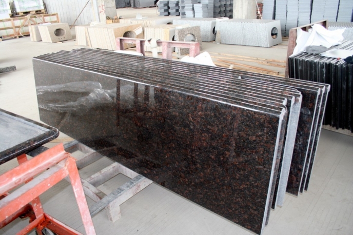 Polished surface Tan brown granites