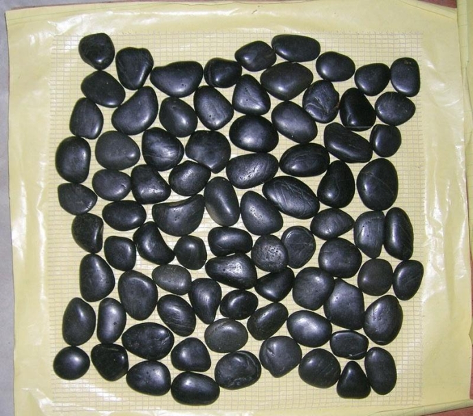 Black pebbles net post--1