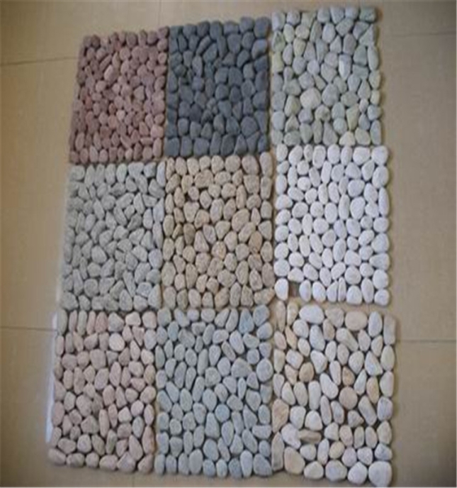 mixed color of pebbles net posts--2