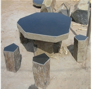 basalt table bench with own quarry